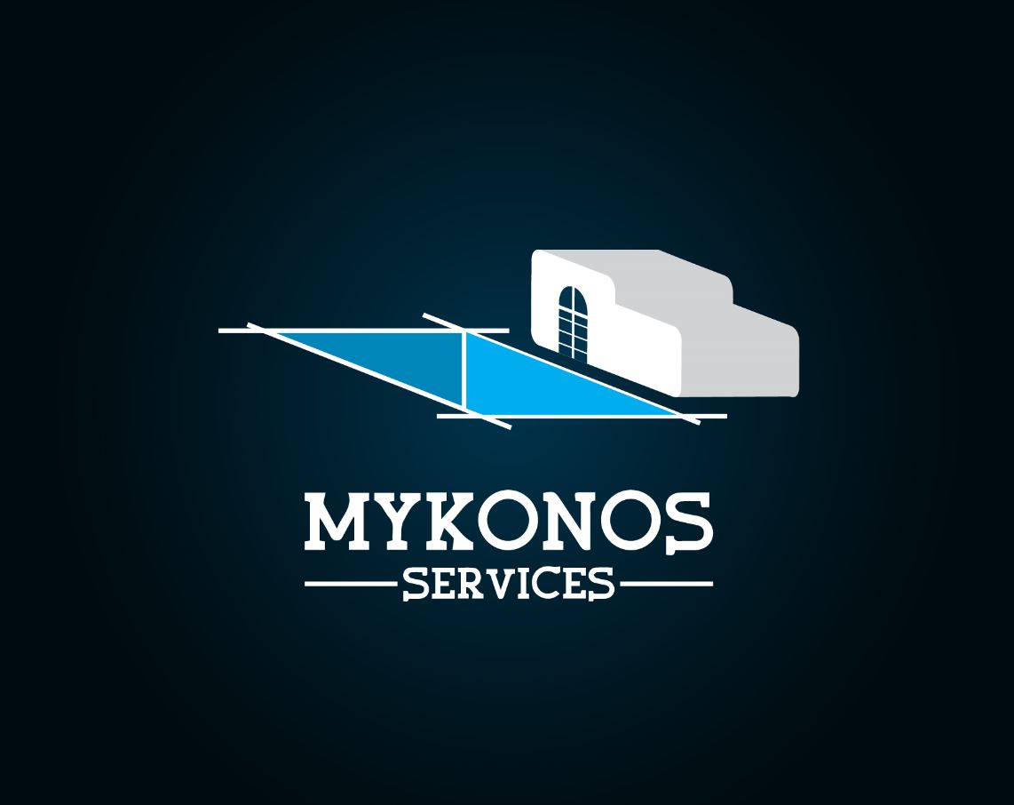 mykonos services logo design sxediasmos logotypou optikh tautothta3333